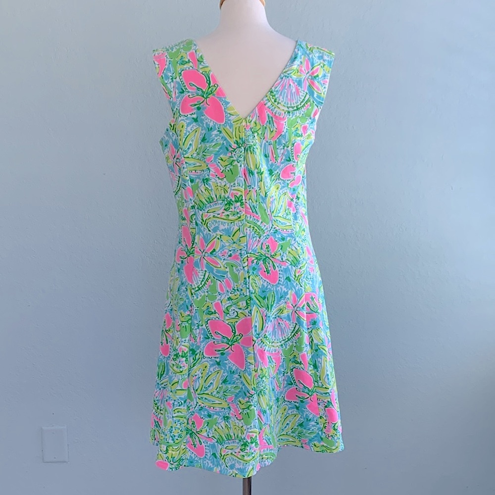 Lilly Pulitzer Vibrant Green and Pink Mini Dress - Picture 10 of 15